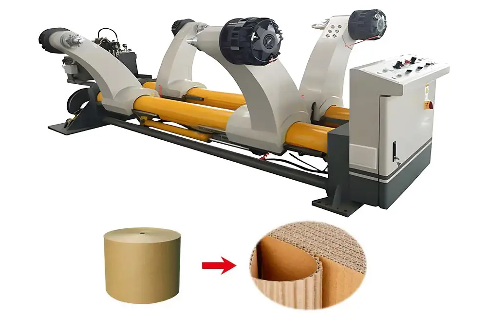 Hydraulic Shaftless Mill Roll Stand corrugated cardboard Production Line